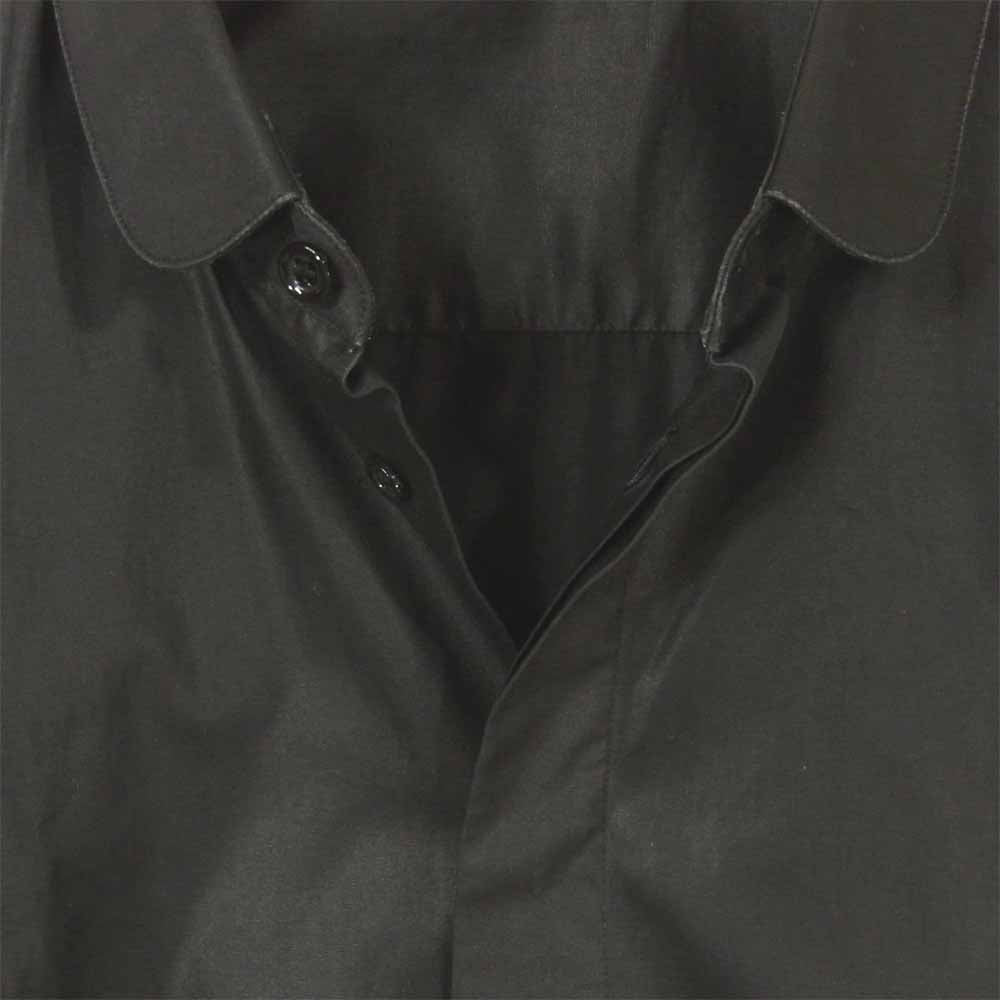DIOR HOMME ディオールオム 丸襟 コットンブロード 比翼 長袖 シャツ ブラック系 38【中古】