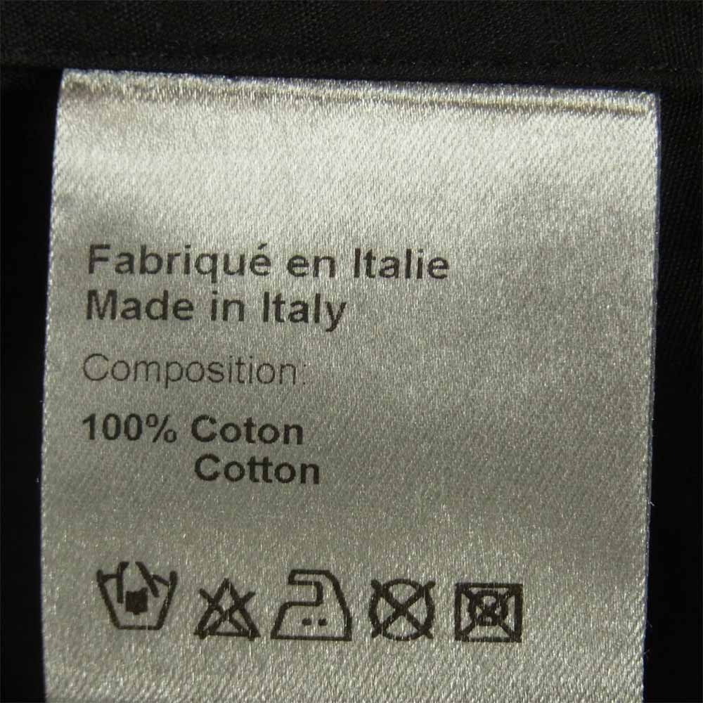 DIOR HOMME ディオールオム 丸襟 コットンブロード 比翼 長袖 シャツ ブラック系 38【中古】