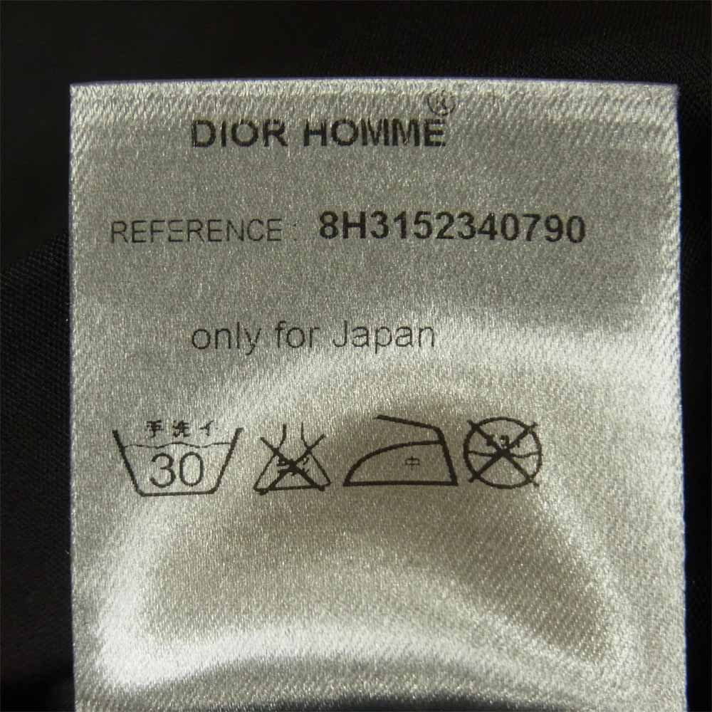 DIOR HOMME ディオールオム 丸襟 コットンブロード 比翼 長袖 シャツ ブラック系 38【中古】