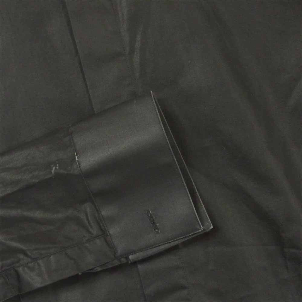 DIOR HOMME ディオールオム 丸襟 コットンブロード 比翼 長袖 シャツ ブラック系 38【中古】