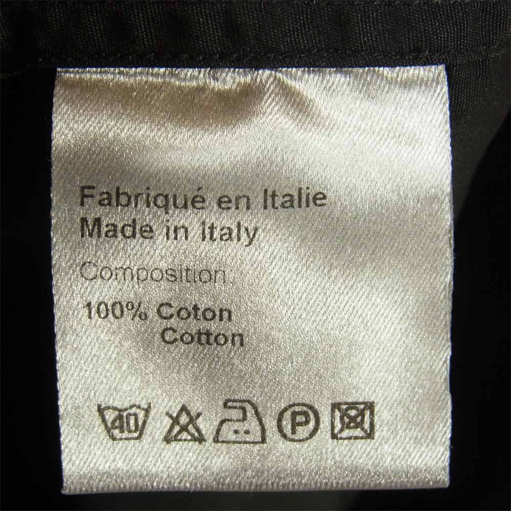 DIOR HOMME ディオールオム 丸襟 コットンブロード 比翼 長袖 シャツ イタリア製 ブラック系 38【中古】