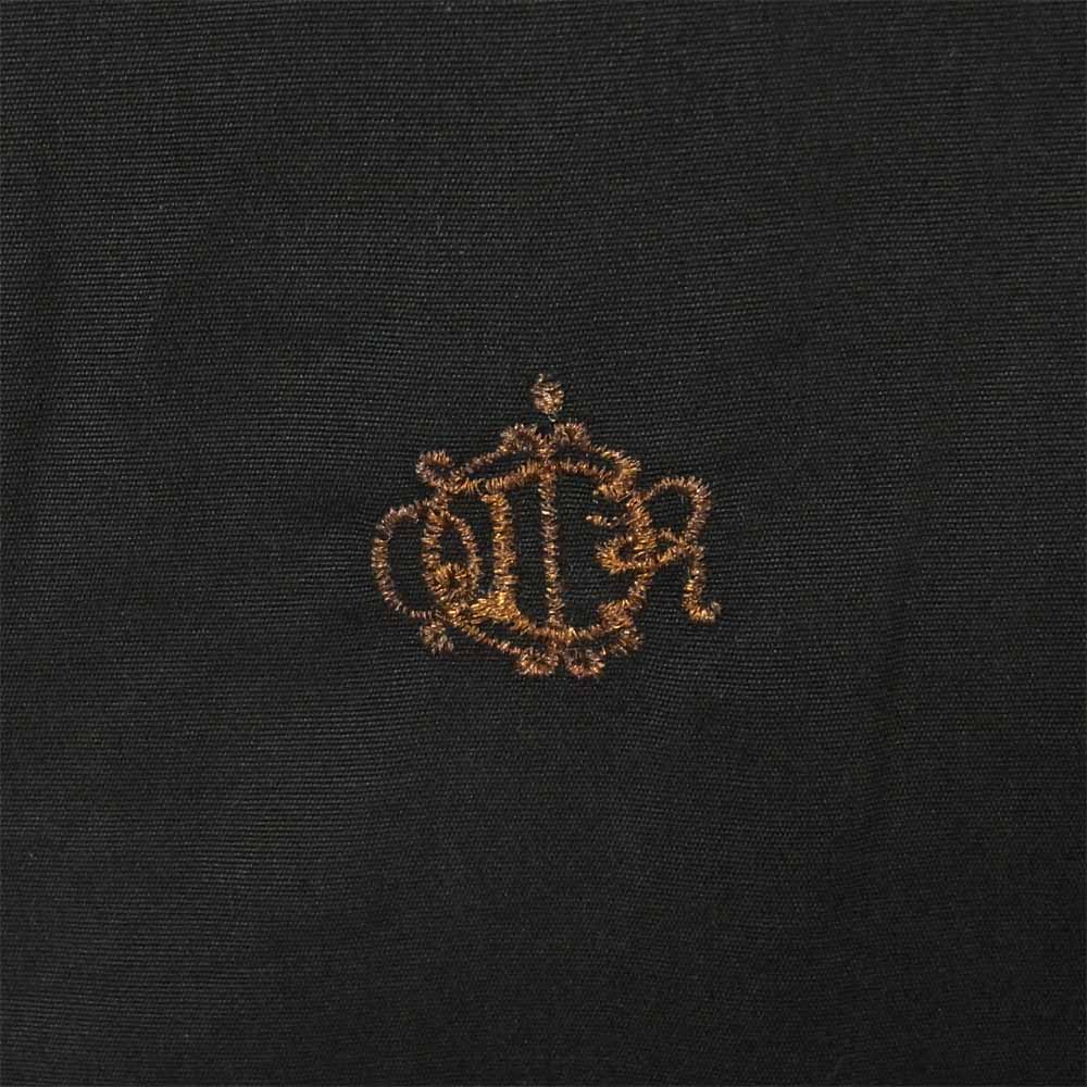 DIOR HOMME ディオールオム 丸襟 コットンブロード 比翼 長袖 シャツ イタリア製 ブラック系 38【中古】