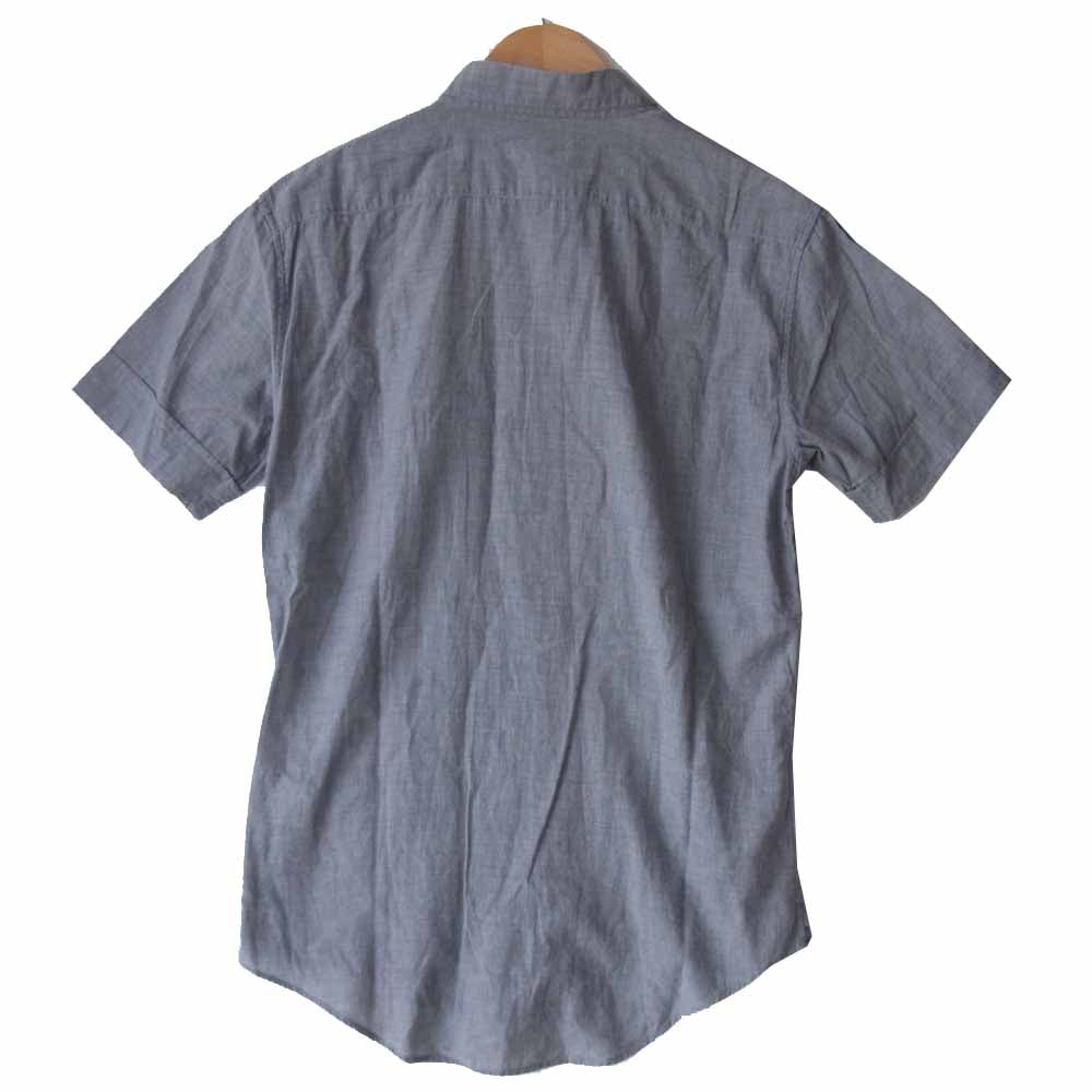 DIOR HOMME ディオールオム 国内正規品 シャンブレー ボタンダウン 半袖 シャツ グレー系 38【中古】