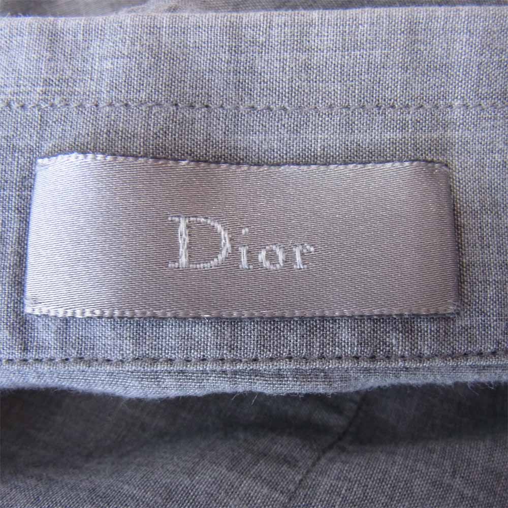 DIOR HOMME ディオールオム 国内正規品 シャンブレー ボタンダウン 半袖 シャツ グレー系 38【中古】