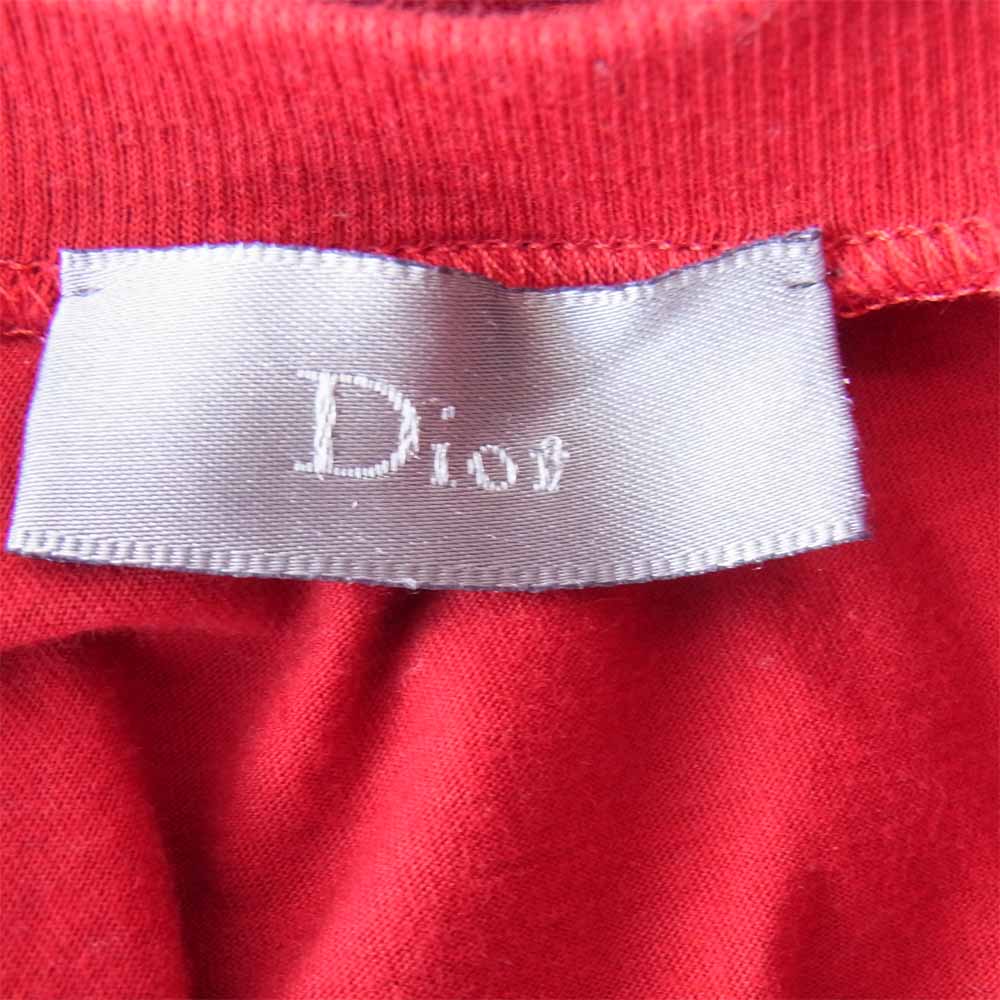 DIOR HOMME ディオールオム 07AW 7H3362780010 国内正規品 BEE 刺繍 半袖 Tシャツ  レッド系 M【中古】