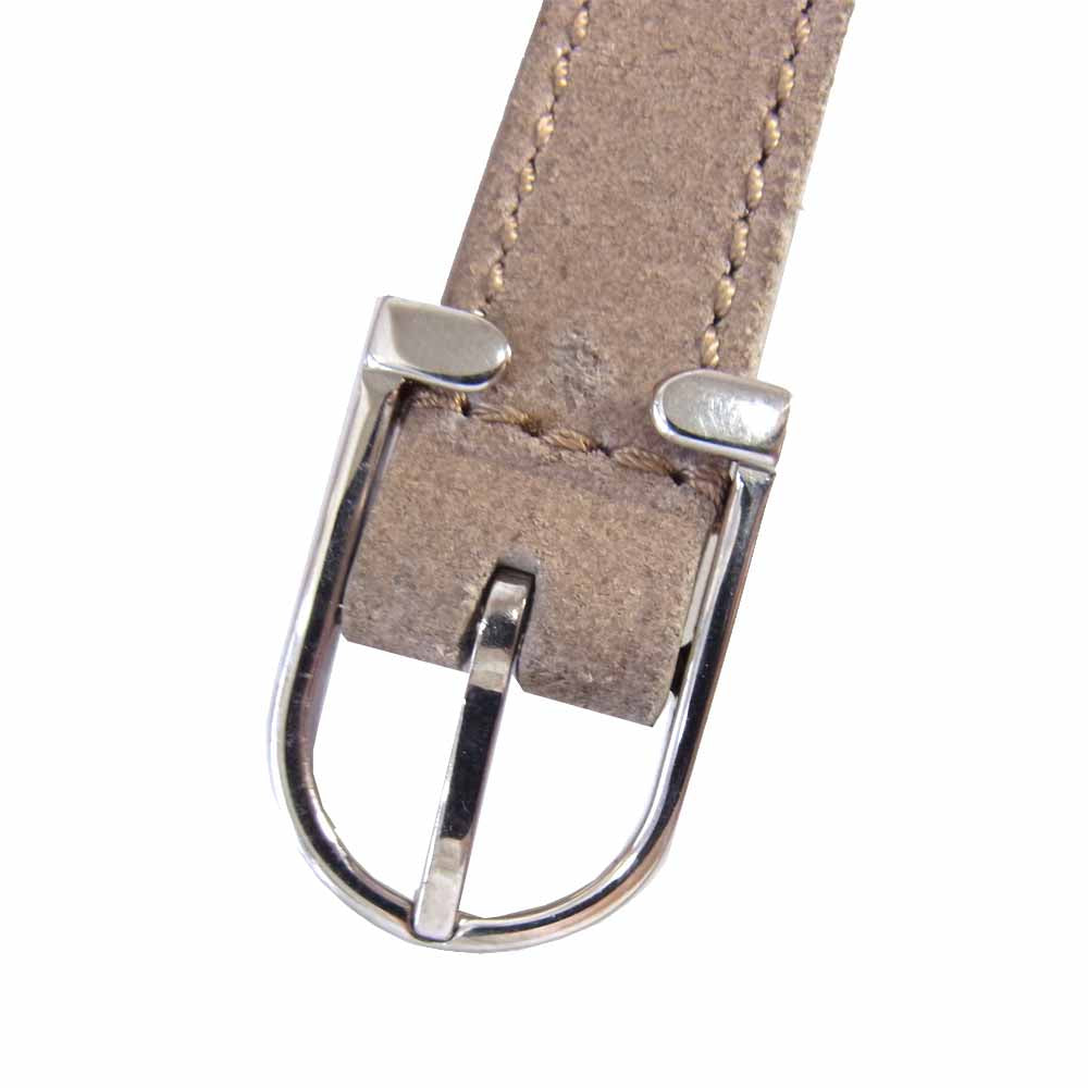 DIOR HOMME ディオールオム スエード レザー ナローベルト ベージュ系 90【中古】