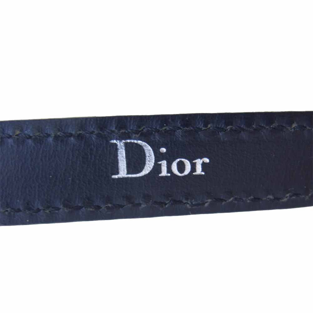 DIOR HOMME ディオールオム スエード レザー ナローベルト ベージュ系 90【中古】