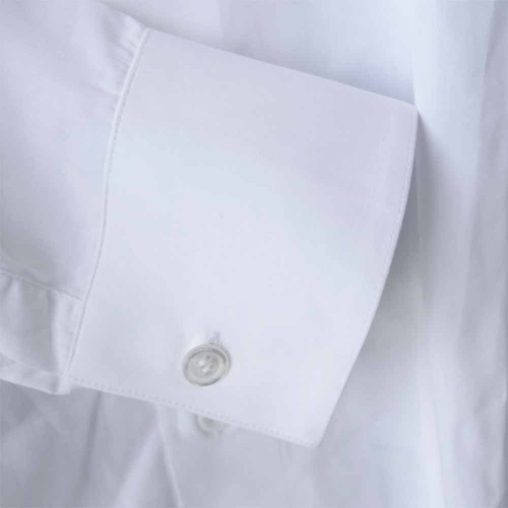 DIOR HOMME ディオールオム ブロード プレーン 長袖 ドレスシャツ ホワイト系 38【中古】