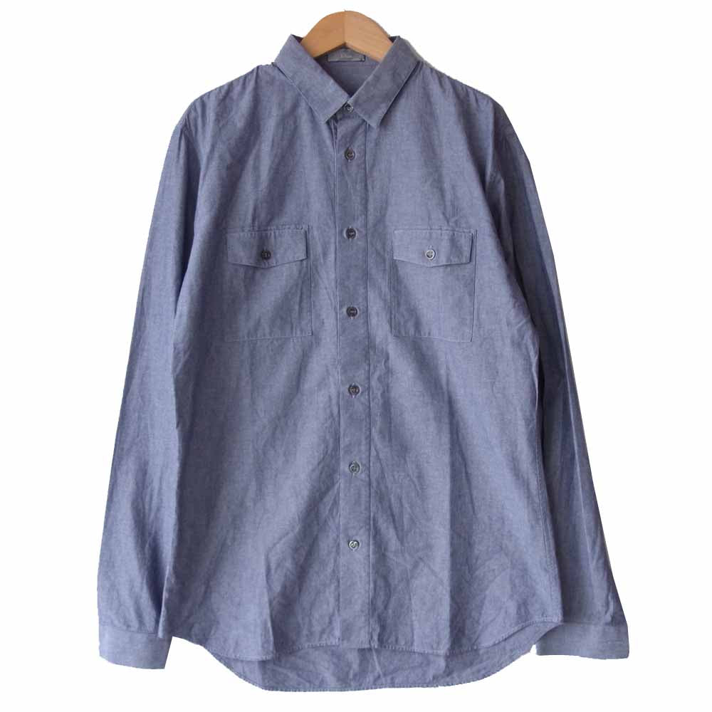 DIOR HOMME ディオールオム OH3155151498 スモールカラー シャンブレー シャツ ブルー系 39【中古】