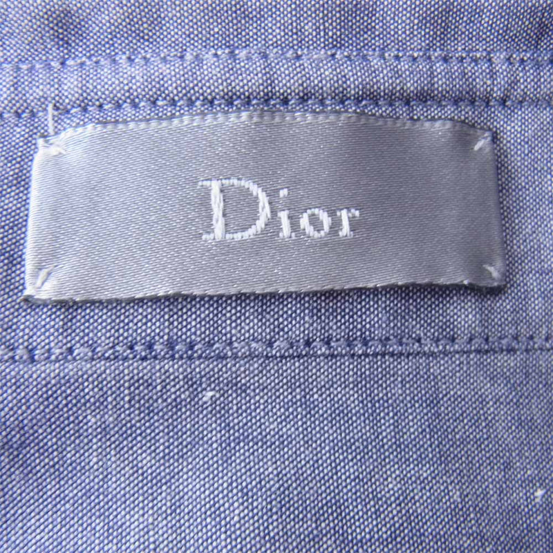 DIOR HOMME ディオールオム OH3155151498 スモールカラー シャンブレー シャツ ブルー系 39【中古】