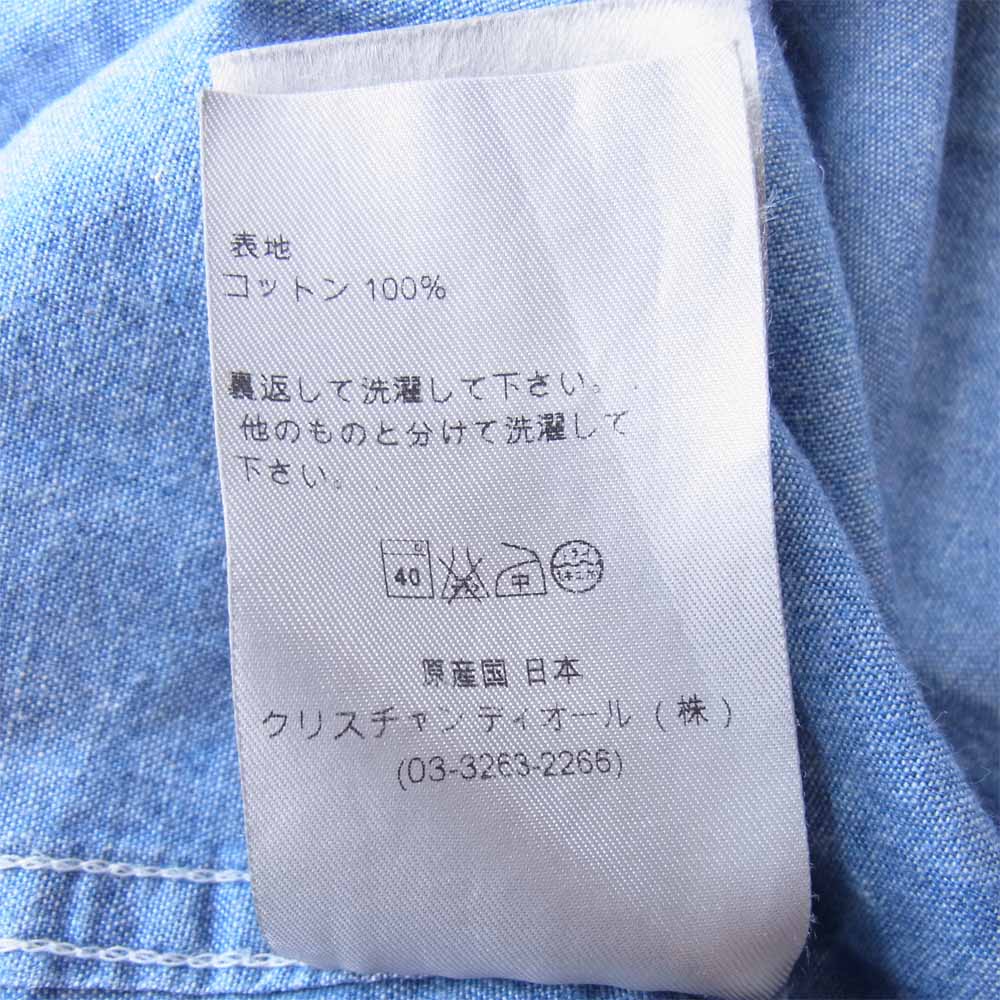 DIOR HOMME ディオールオム 163C551TY555 ボタンダウン シャンブレー シャツ インディゴブルー系 39【中古】