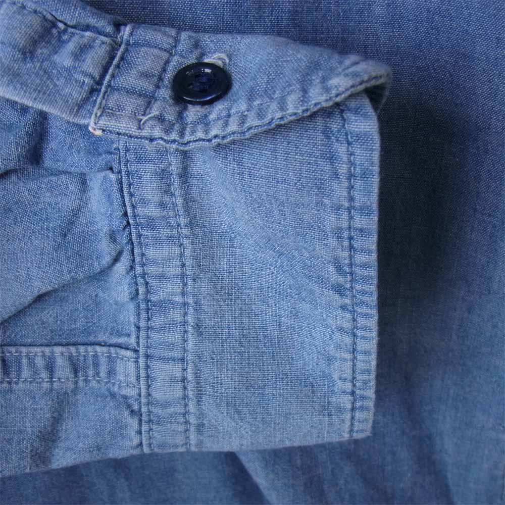 DIOR HOMME ディオールオム 163C551TY555 ボタンダウン シャンブレー シャツ インディゴブルー系 39【中古】