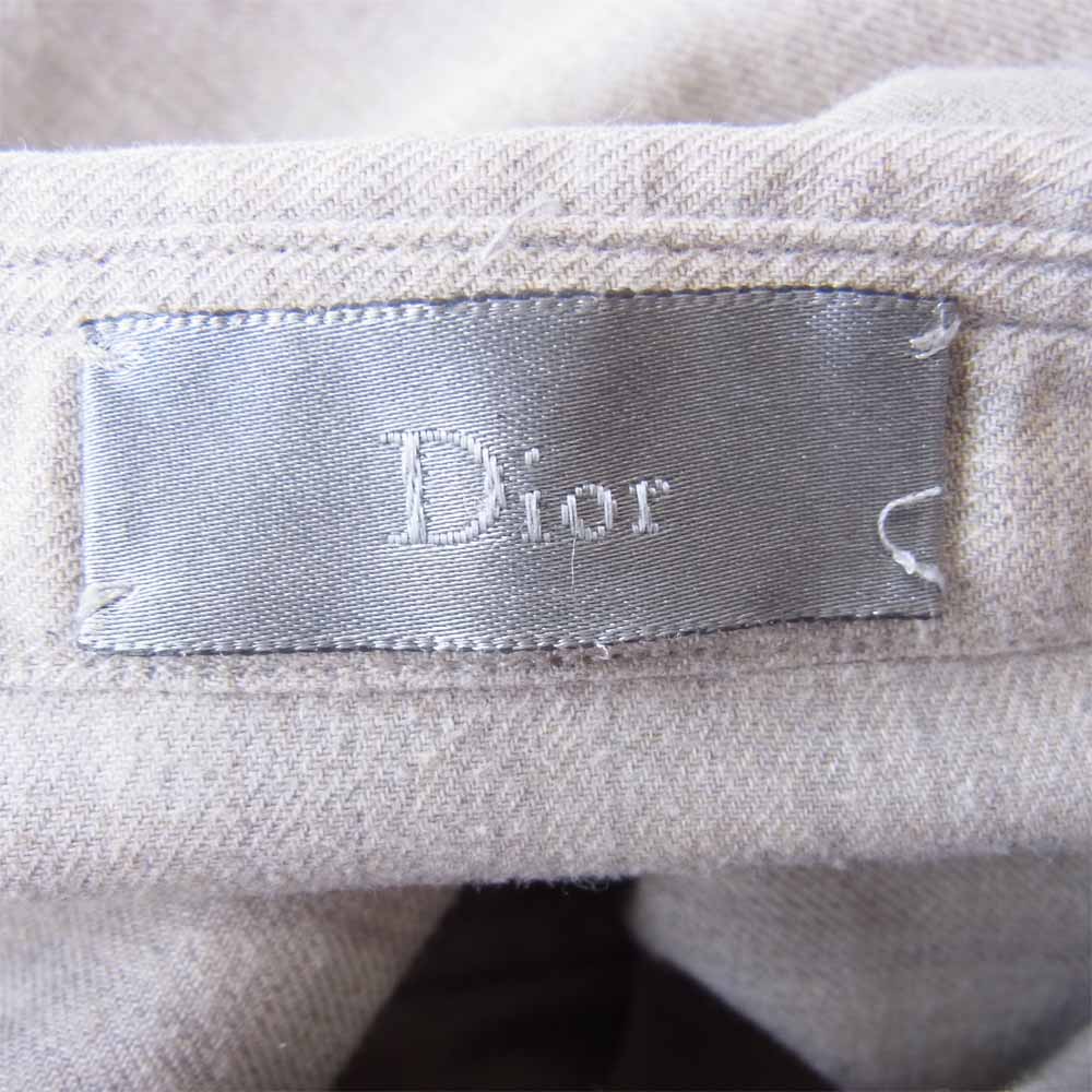 DIOR HOMME ディオールオム 0H3153961497 スモールカラー 比翼 シャツ ベージュ系 39【中古】