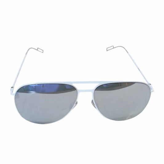 DIOR HOMME ディオールオム 0205S ホワイト フレーム ティアドロップ サングラス  ホワイト系【美品】【中古】