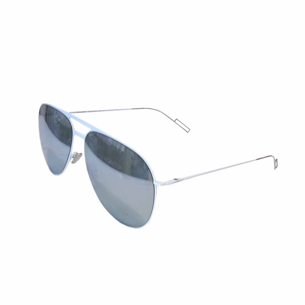DIOR HOMME ディオールオム 0205S ホワイト フレーム ティアドロップ サングラス  ホワイト系【美品】【中古】