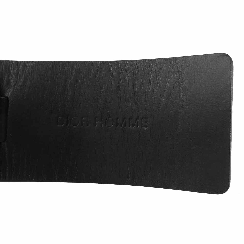 DIOR HOMME ディオールオム 11SS Tバー チェーン レザー ブレスレット ブラック系【中古】