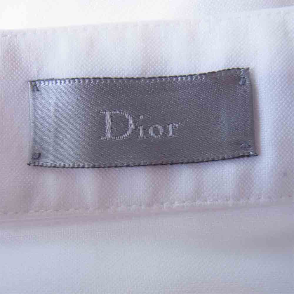 DIOR HOMME ディオールオム 05AW 5HH1051213 エディ期 ピンタック スタンドカラー ドレス シャツ ホワイト系 38【中古】