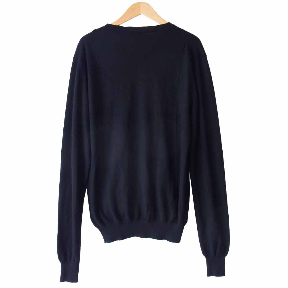 DIOR HOMME ディオールオム 5WH4058779 国内正規品 カシミヤ100％ 胸ポケット付 Vネック ニット ブラック系 M【中古】