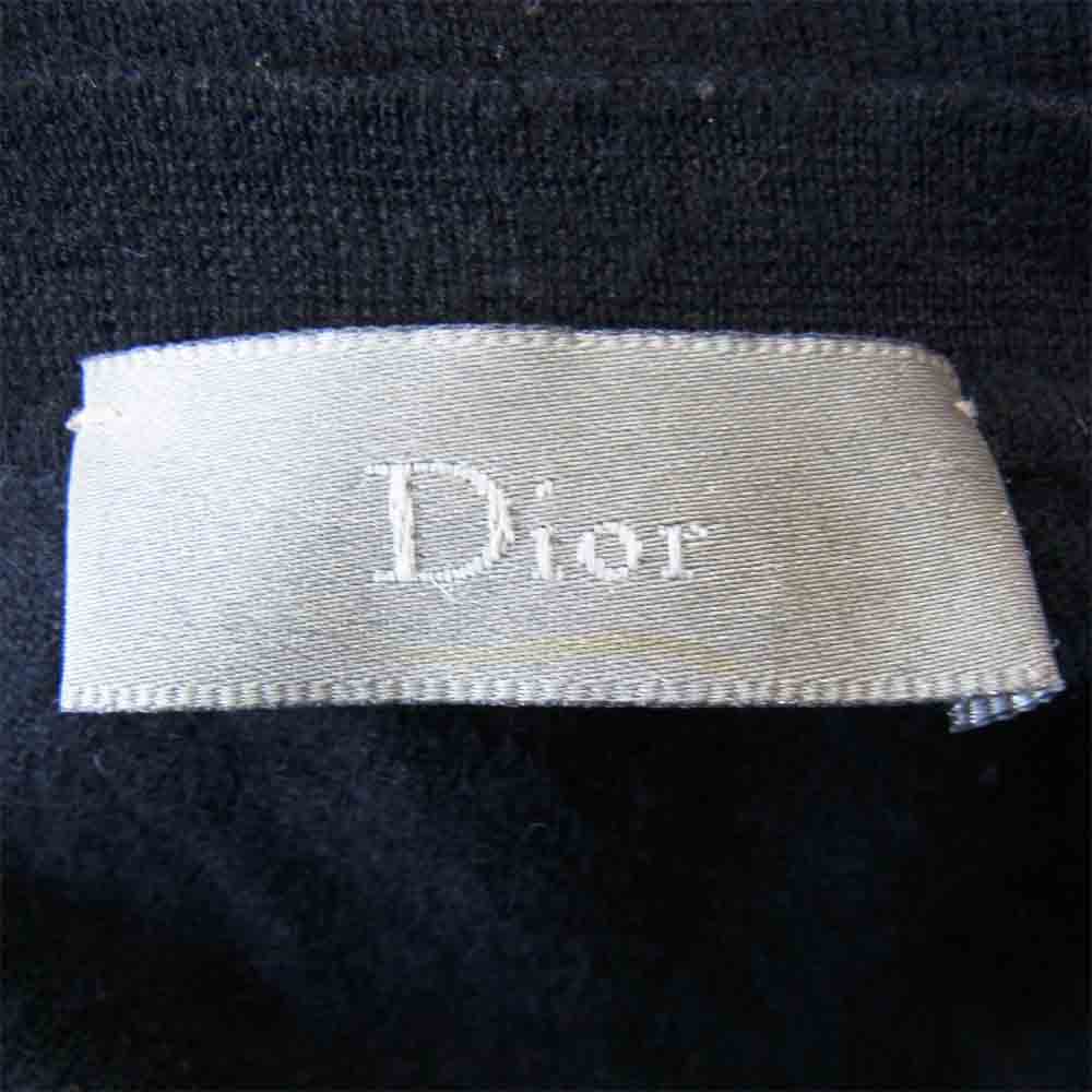 DIOR HOMME ディオールオム 5WH4058779 国内正規品 カシミヤ100％ 胸ポケット付 Vネック ニット ブラック系 M【中古】