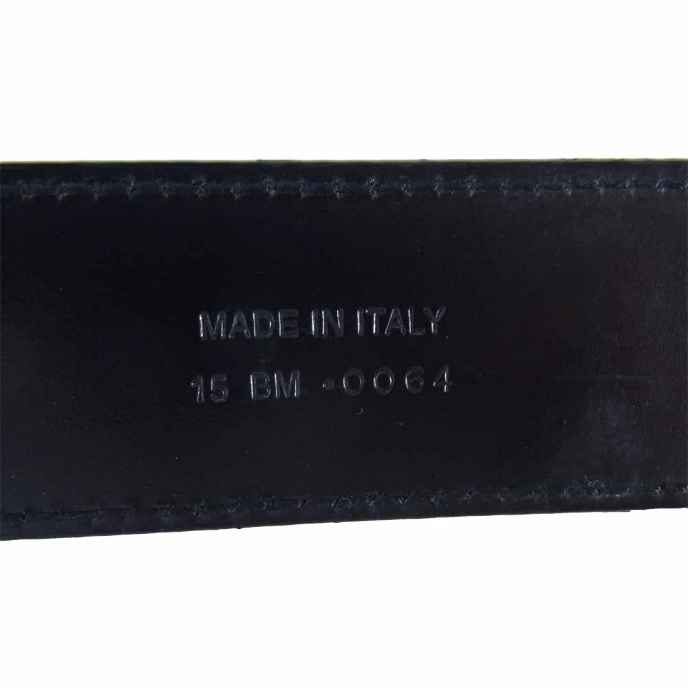 DIOR HOMME ディオールオム ロゴ バックル レザー ベルト ブラック系 90【中古】