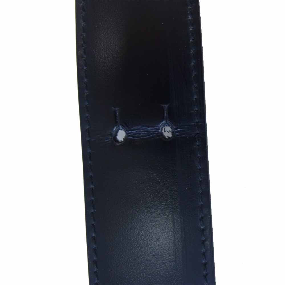 DIOR HOMME ディオールオム ロゴ バックル レザー ベルト ブラック系 90【中古】