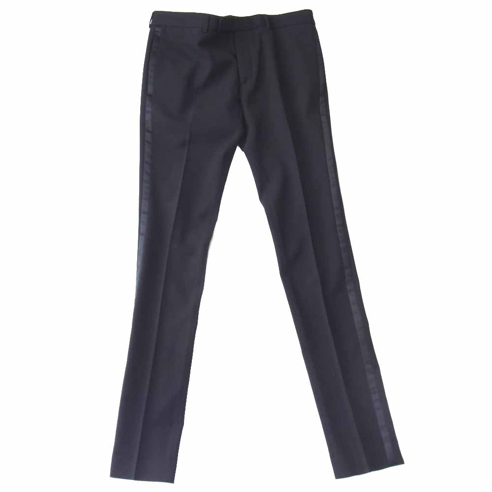 DIOR HOMME ディオールオム 08AW 8H3112150755 側章 サイドライン スラックス パンツ ブラック系 48【中古】