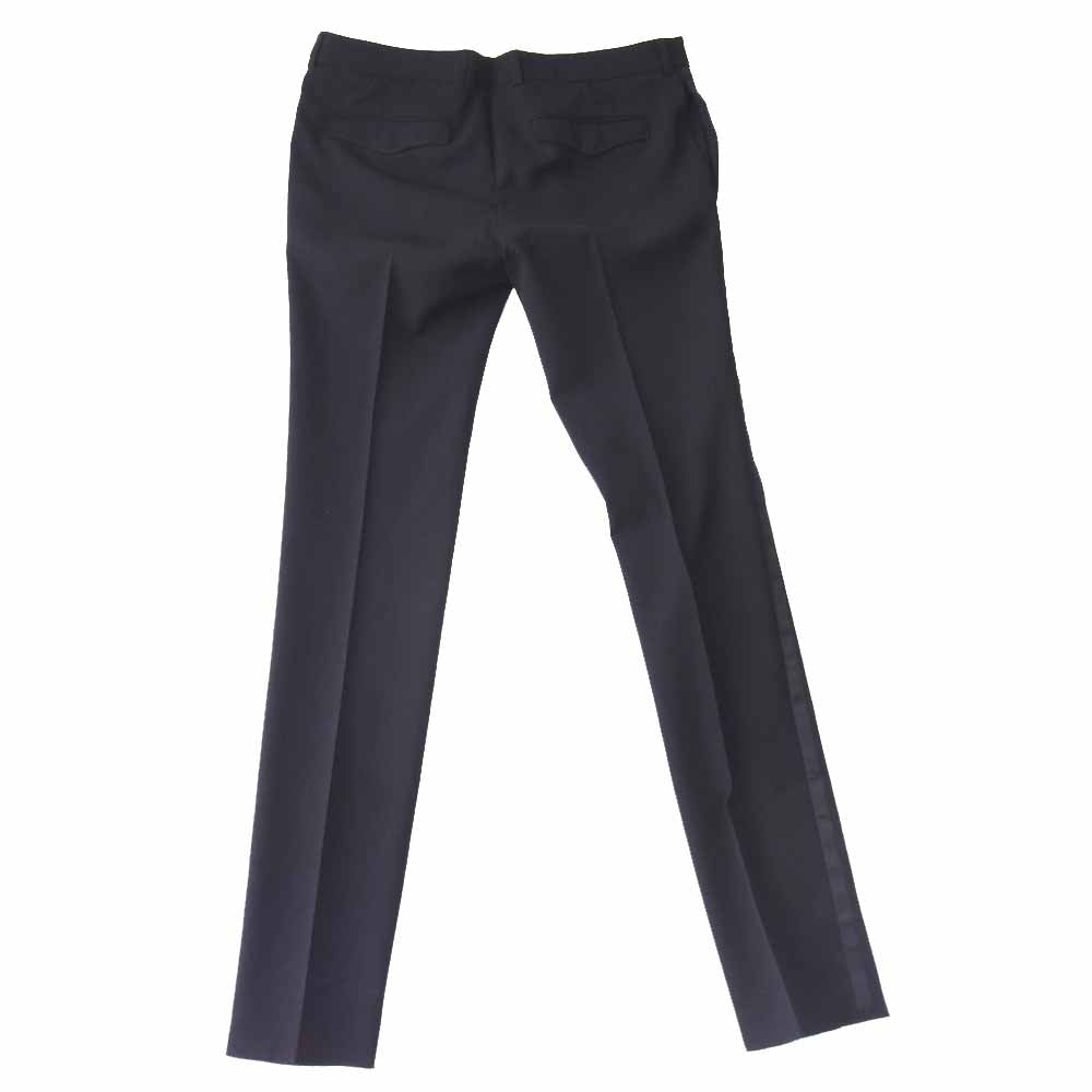 DIOR HOMME ディオールオム 08AW 8H3112150755 側章 サイドライン スラックス パンツ ブラック系 48【中古】