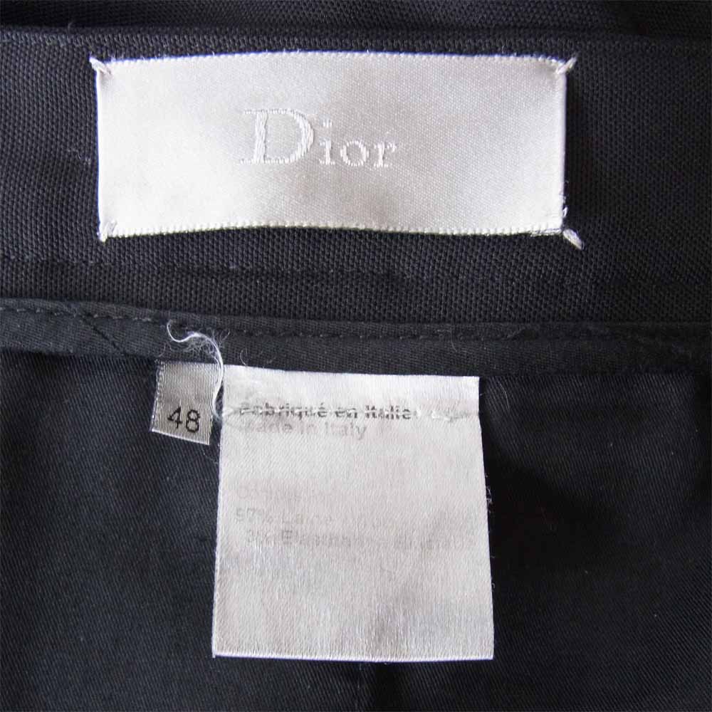 DIOR HOMME ディオールオム 08AW 8H3112150755 側章 サイドライン スラックス パンツ ブラック系 48【中古】