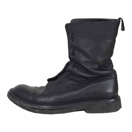 DIOR HOMME ディオールオム 07AW  7H BM レザー コンバット ブーツ ブラック系 43【中古】