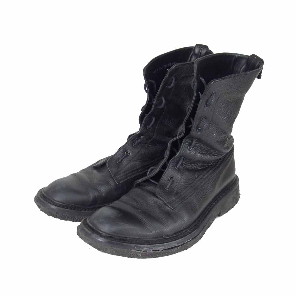 DIOR HOMME ディオールオム 07AW  7H BM レザー コンバット ブーツ ブラック系 43【中古】