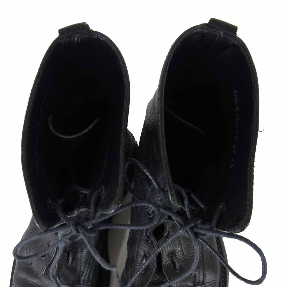 DIOR HOMME ディオールオム 07AW  7H BM レザー コンバット ブーツ ブラック系 43【中古】