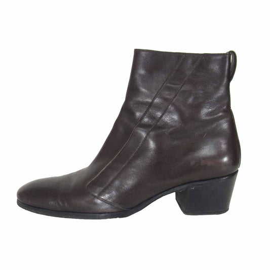 DIOR HOMME ディオールオム 05AW  エディ グラムロック期 サイドジップ ヒール ブーツ ブラウン系 42【中古】