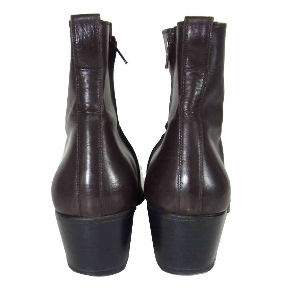 DIOR HOMME ディオールオム 05AW  エディ グラムロック期 サイドジップ ヒール ブーツ ブラウン系 42【中古】