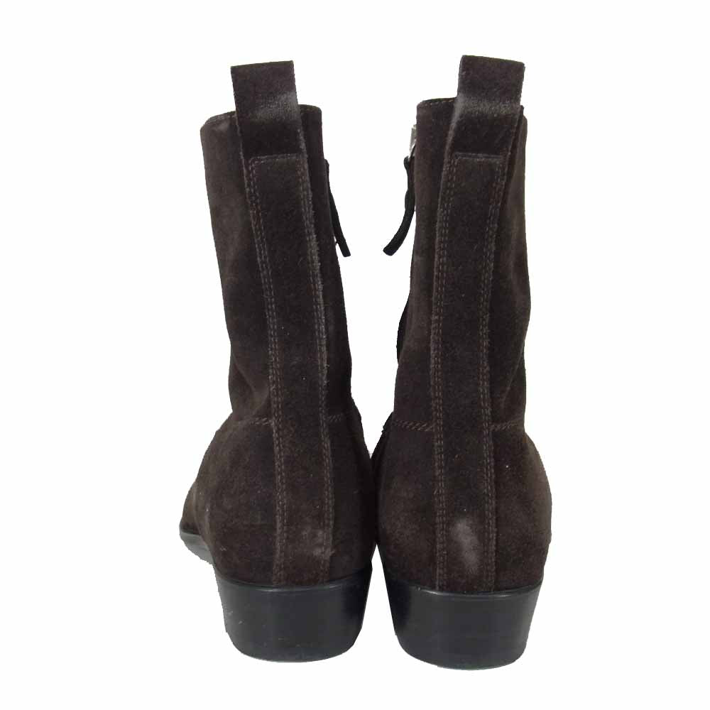 DIOR HOMME ディオールオム 07AW 7H BU エディ期 カーフスキン スエード ヒールブーツ ブラウン系 42 1/2【中古】