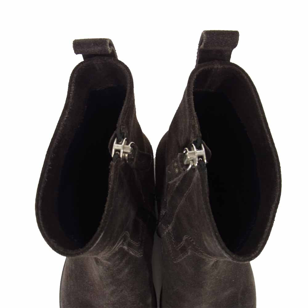 DIOR HOMME ディオールオム 07AW 7H BU エディ期 カーフスキン スエード ヒールブーツ ブラウン系 42 1/2【中古】