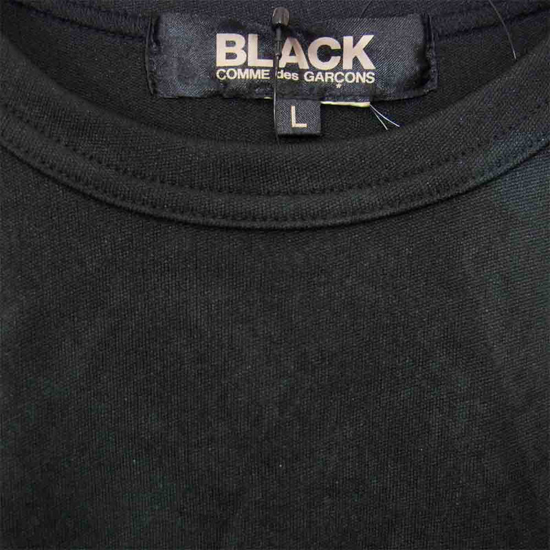 BLACK COMME des GARCONS ブラックコムデギャルソン ムラ プリント Tシャツ ブラック系 L【新古品】【未使用】【中古】