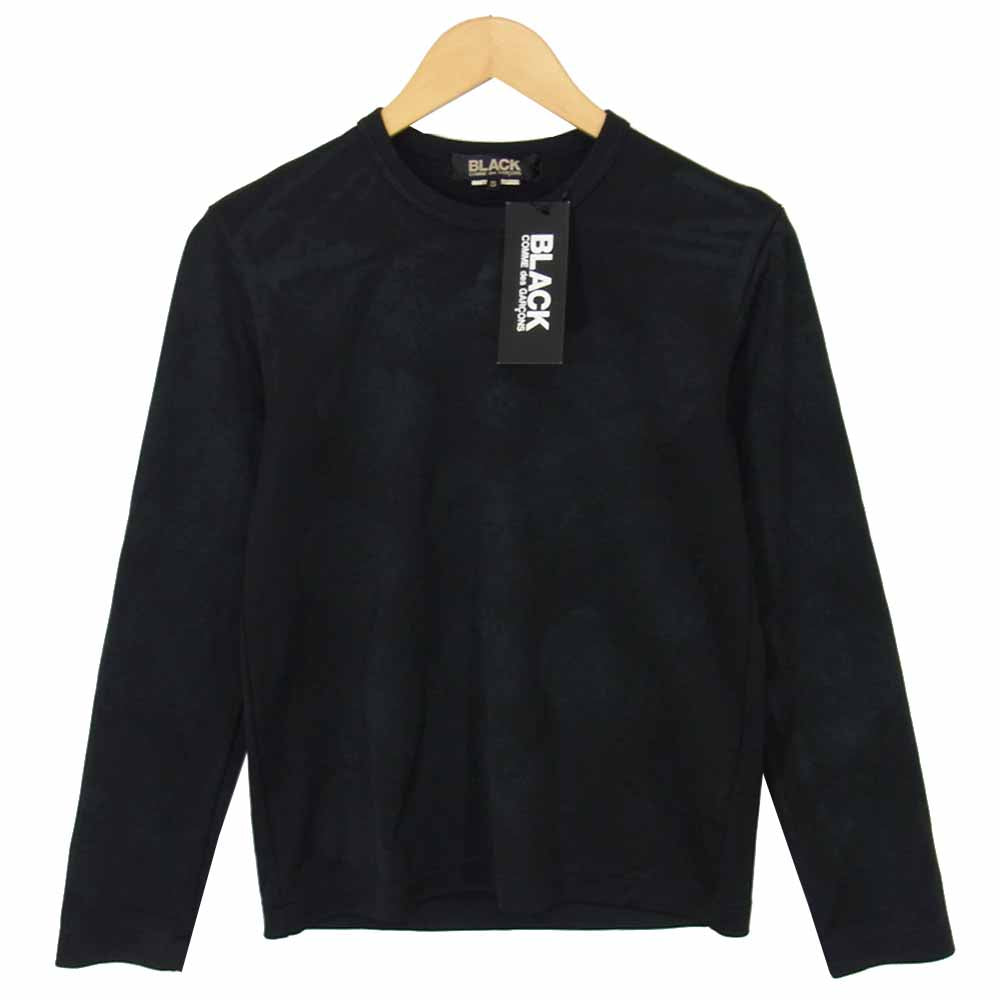 BLACK COMME des GARCONS ブラックコムデギャルソン ムラ プリント ロングスリーブ Tシャツ ブラック系 S【新古品】【未使用】【中古】
