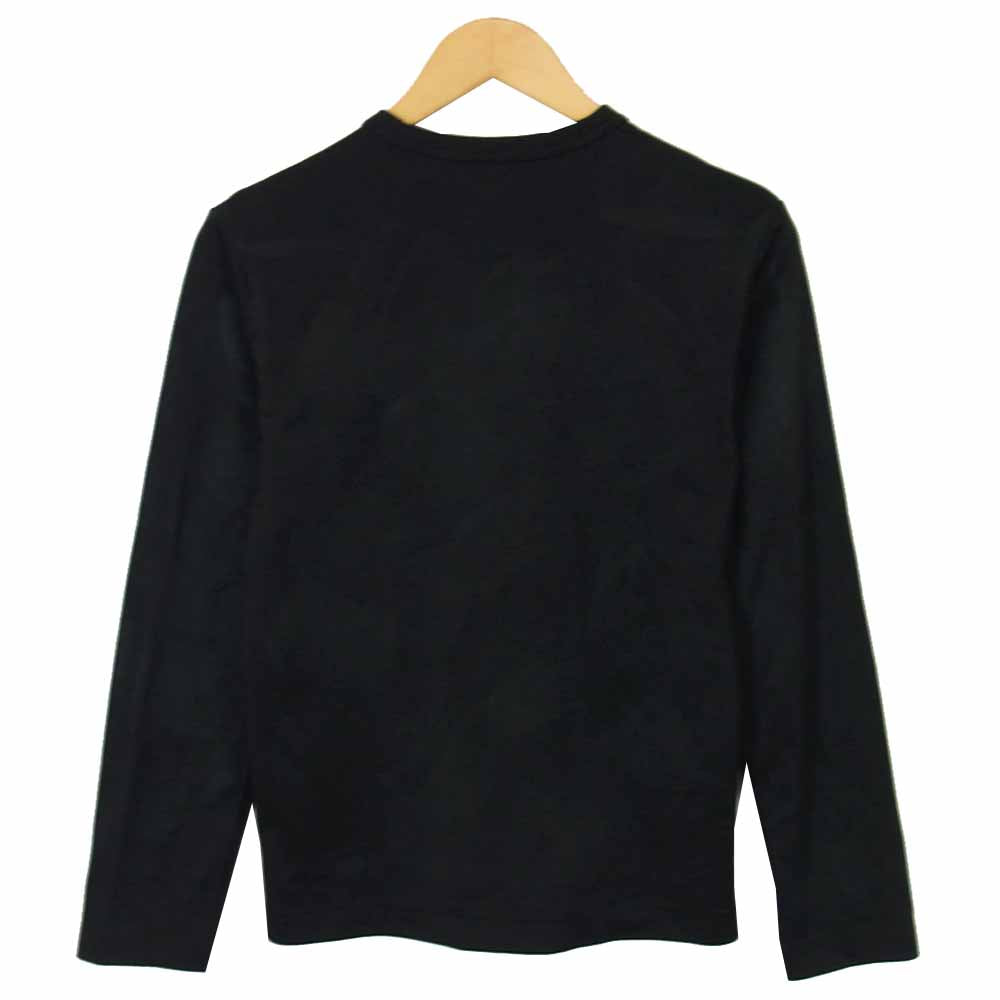BLACK COMME des GARCONS ブラックコムデギャルソン ムラ プリント ロングスリーブ Tシャツ ブラック系 S【新古品】【未使用】【中古】