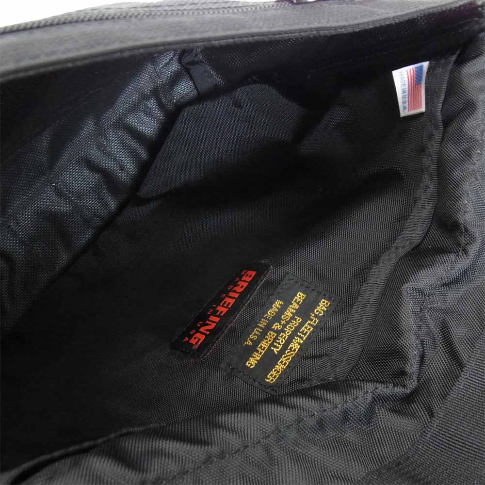 BRIEFING ブリーフィング × BEAMS PLUS ビームス 別注 FLEET MESSENGER BAG メッセンジャー ショルダー バッグ ブラック ブラック系【美品】【中古】