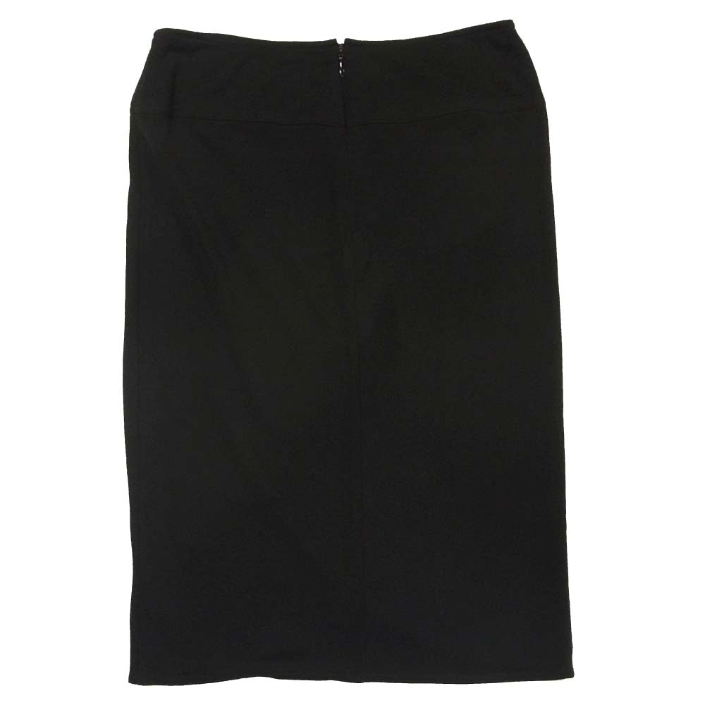 CELINE セリーヌ 国内正規品 ひざ丈 レーヨン スカート フランス製 ブラック系 38【中古】