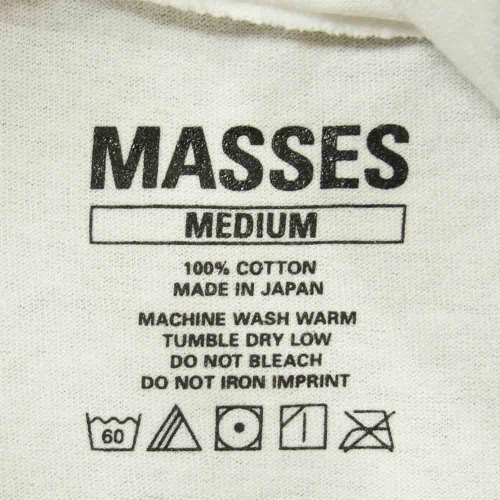 マシス T-SHIRTS L/S BONES ボーンズ 長袖 Tシャツ コットン 日本製 ホワイト系 M【極上美品】【中古】