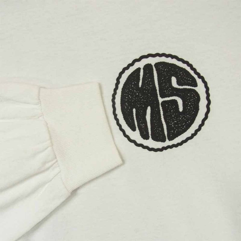 マシス T-SHIRTS L/S BONES ボーンズ 長袖 Tシャツ コットン 日本製 ホワイト系 M【極上美品】【中古】