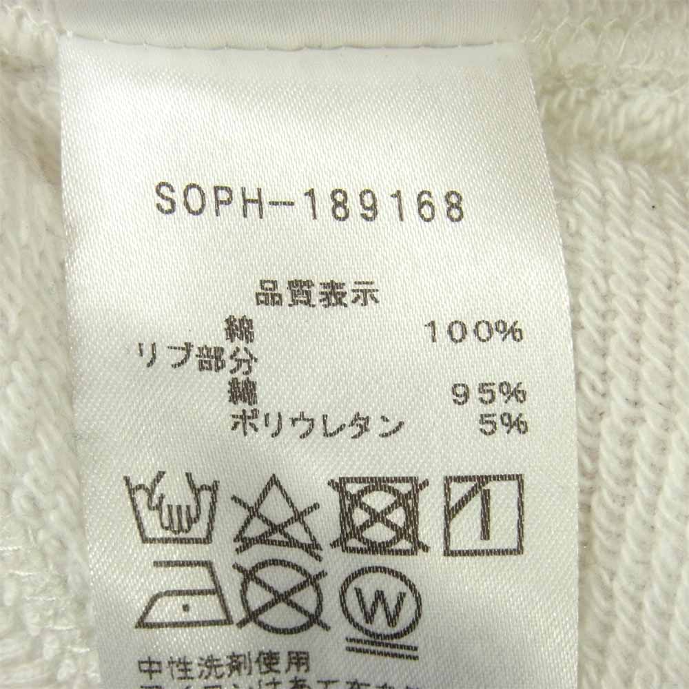 SOPHNET. ソフネット SOPH-189168 長袖 コットン プルオーバー パーカー 日本製 ホワイト系 M【中古】