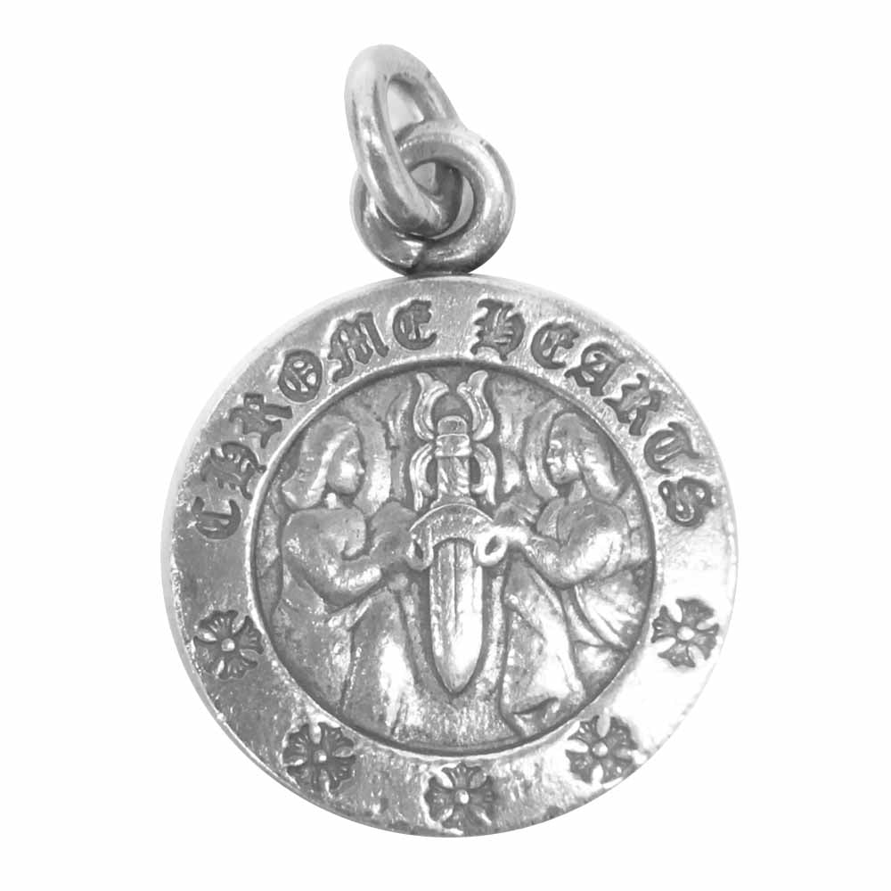 CHROME HEARTS クロムハーツ（原本無） エンゼル メダル チャーム シルバー系【中古】