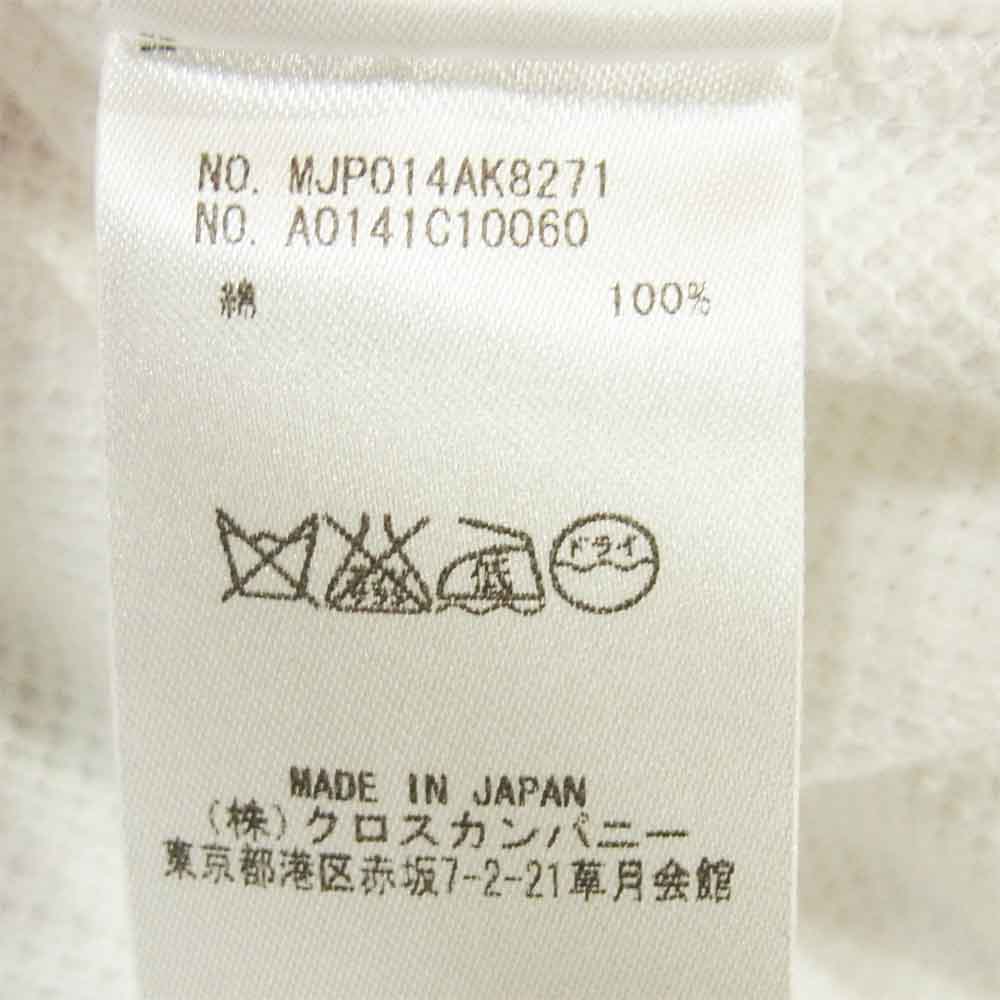 THOM BROWNE トムブラウン SHORT SLEEVE POLO コットン 半袖 ポロシャツ 日本製 ホワイト系 00【中古】