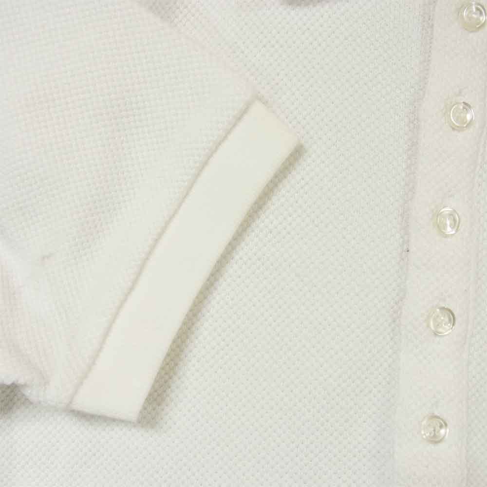THOM BROWNE トムブラウン SHORT SLEEVE POLO コットン 半袖 ポロシャツ 日本製 ホワイト系 00【中古】