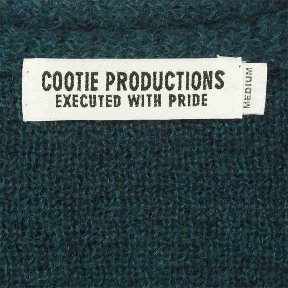 COOTIE クーティー 20AW Mohair Cardigan モヘア ウール カーディガン ターコイズ 日本製 グリーン系 M【中古】