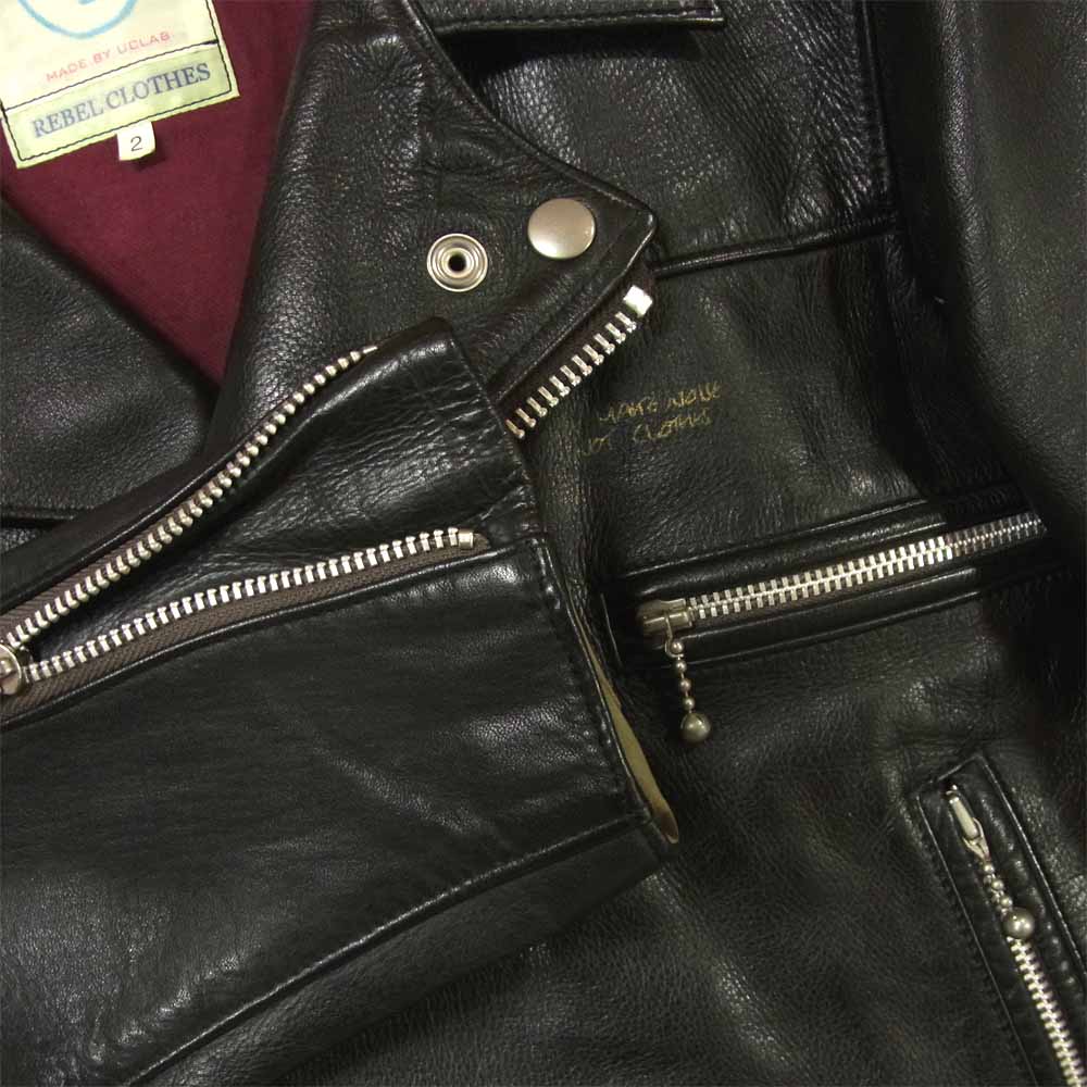 UNDERCOVER アンダーカバー 08AW B4210 UNDERCOVERISM ラムレザー ダブル ライダース ジャケット ブラック系 2【中古】