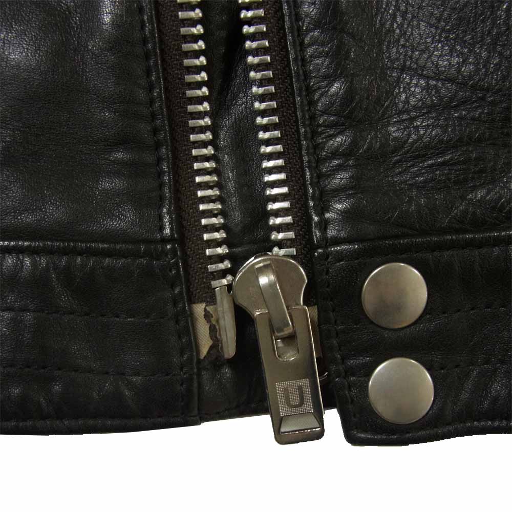 UNDERCOVER アンダーカバー 08AW B4210 UNDERCOVERISM ラムレザー ダブル ライダース ジャケット ブラック系 2【中古】