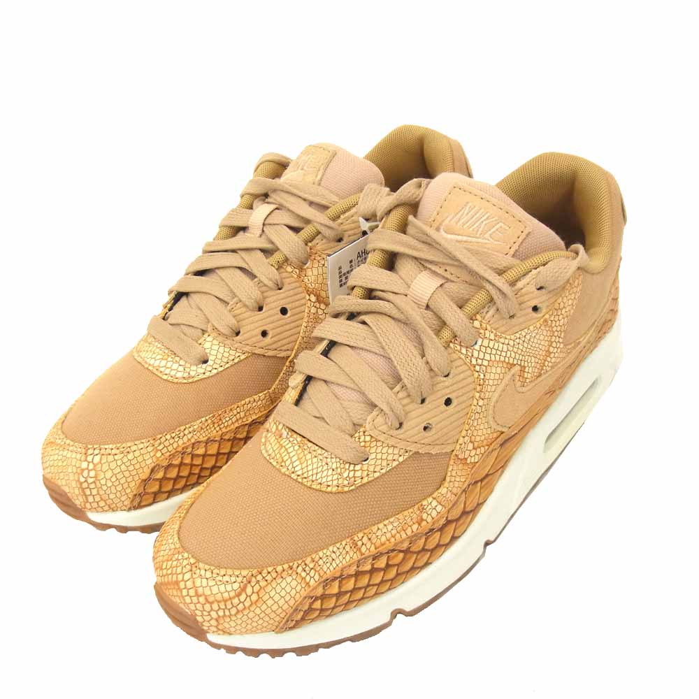 NIKE ナイキ AH8046-200 AIR MAX 90 PREMIUM LTR エアマックス 90 プレミアム レザー バケッタタン ベージュ系 24.5cm【新古品】【未使用】【中古】
